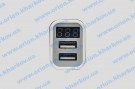 Зарядний пристрій 2 USB 3.1А з дисплеє + вольтметр + амперметр
